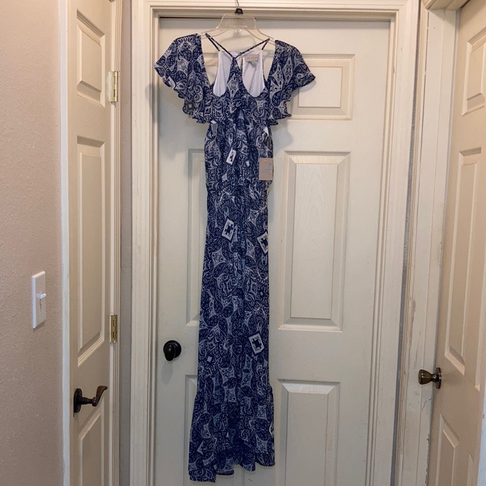 J C Penny’s Blue and White Maxi